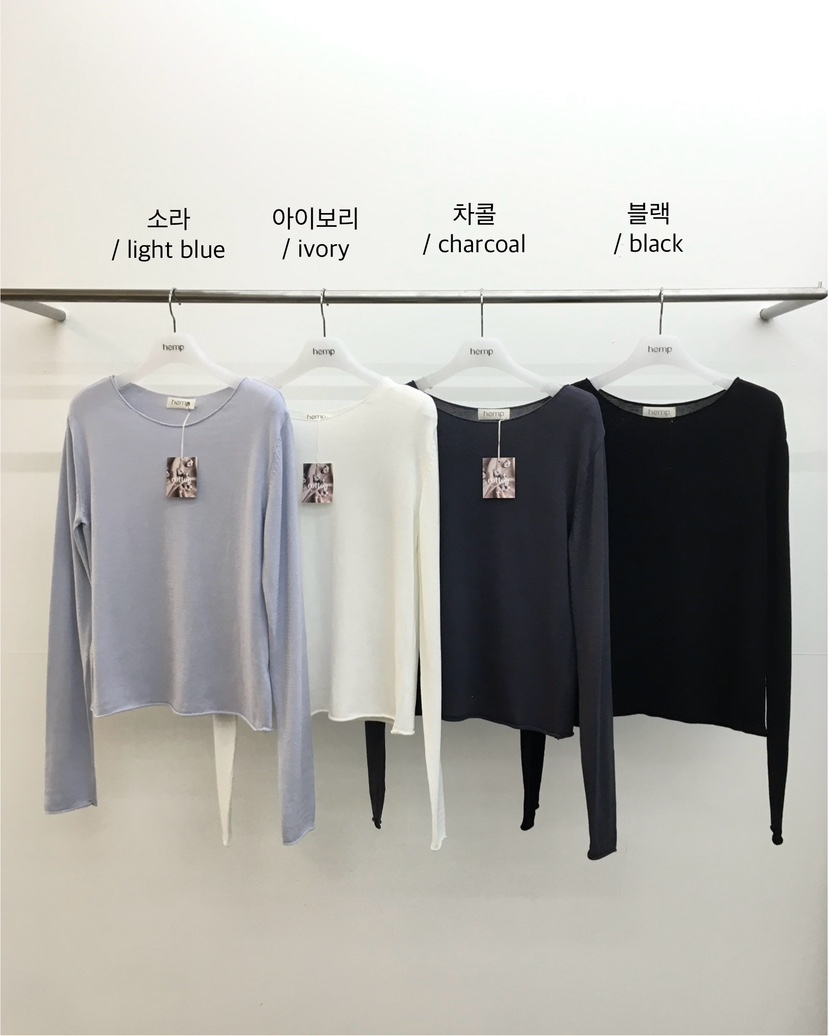 HEMP-P韓國代購女裝新款休閑人氣熱賣推薦針織衫莫代爾船領hemp針織衫