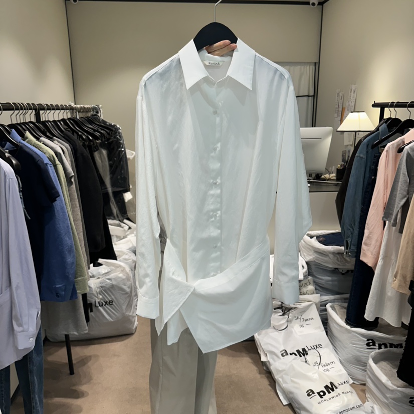 RE STOCK東大門直郵女士新款時尚休閑推薦人氣襯衫蕾絲衫RE STOCK襯衫/蕾絲衫圖色1