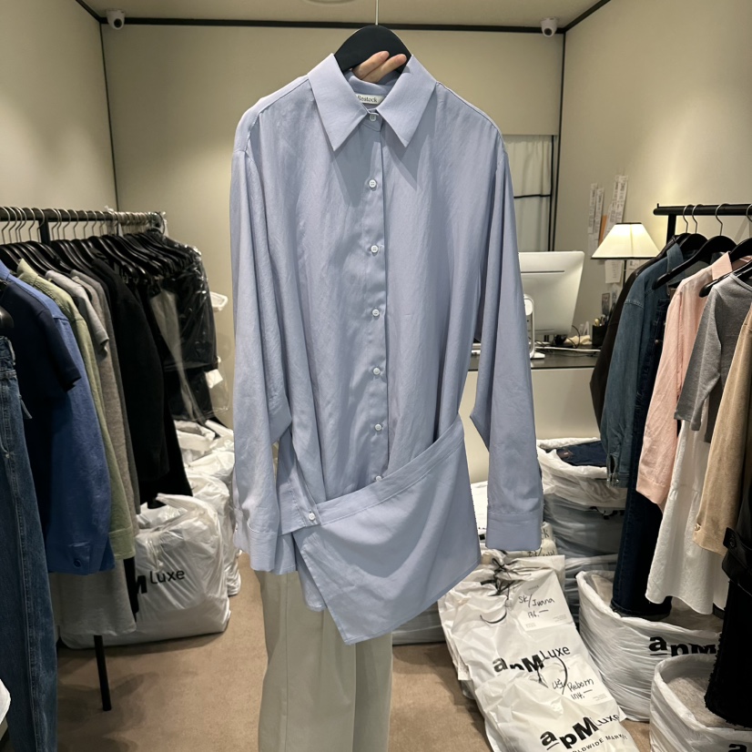 RE STOCK東大門直郵女士新款時尚休閑推薦人氣襯衫蕾絲衫RE STOCK襯衫/蕾絲衫圖色2