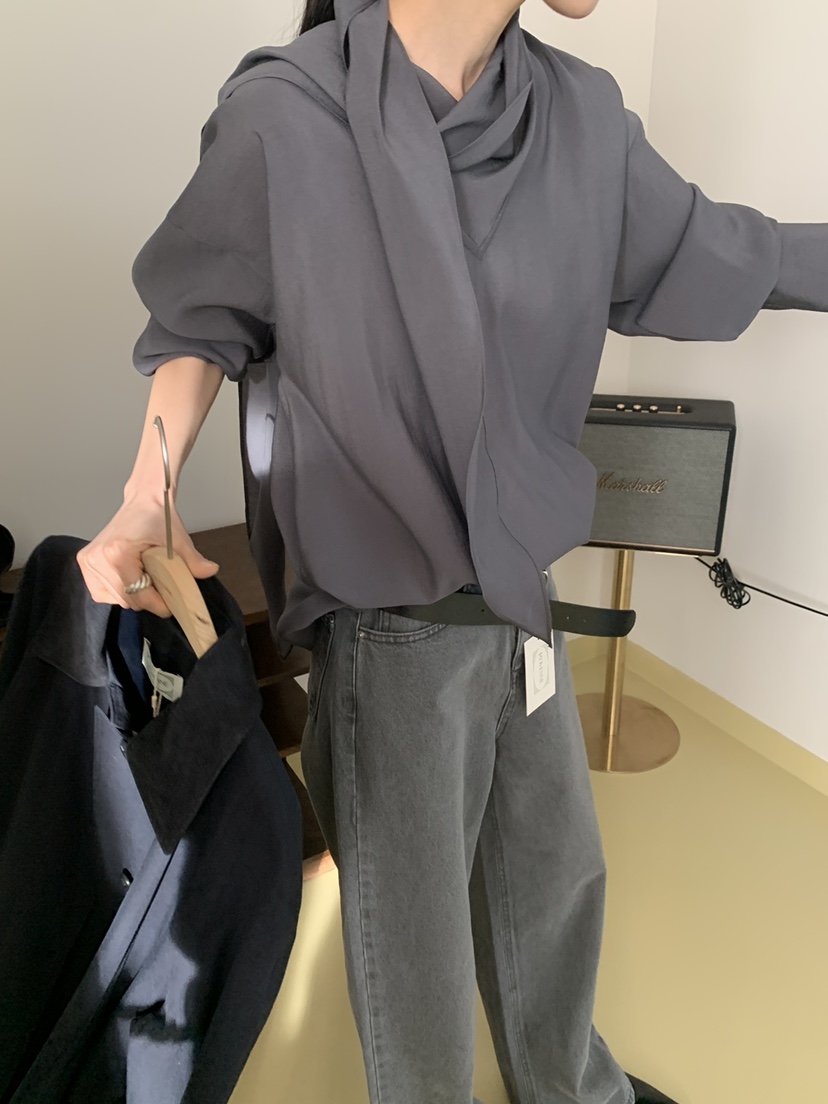 MOVENNE東大門實拍女裝新款26春夏職業休閑人氣襯衫蕾絲衫MOVENNE襯衫/蕾絲衫