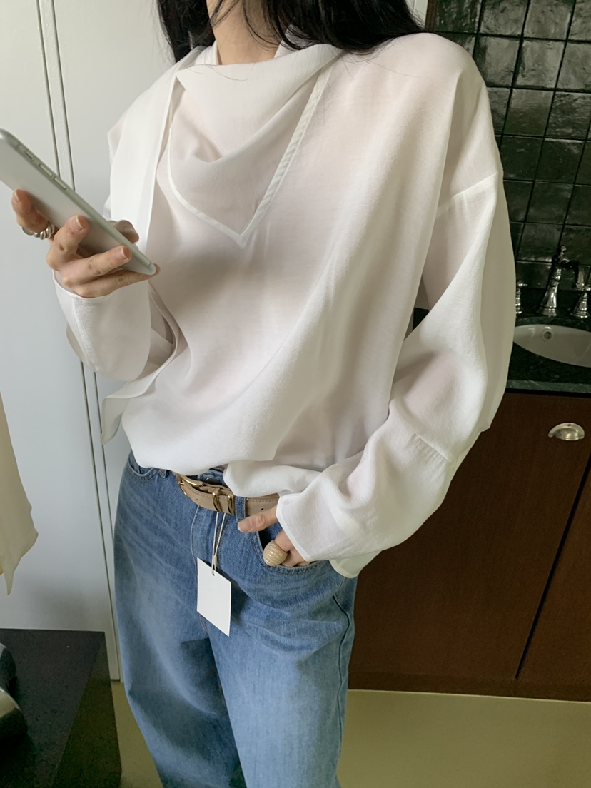 MOVENNE東大門實拍女裝新款26春夏職業休閑人氣襯衫蕾絲衫MOVENNE襯衫/蕾絲衫