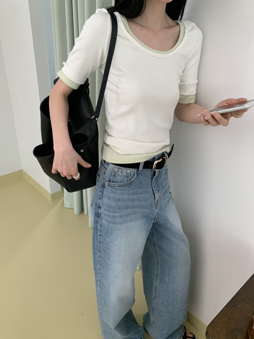 MOVENNE韓國直郵女士新款真品休閑時尚熱賣26春夏職業T恤MOVENNET恤