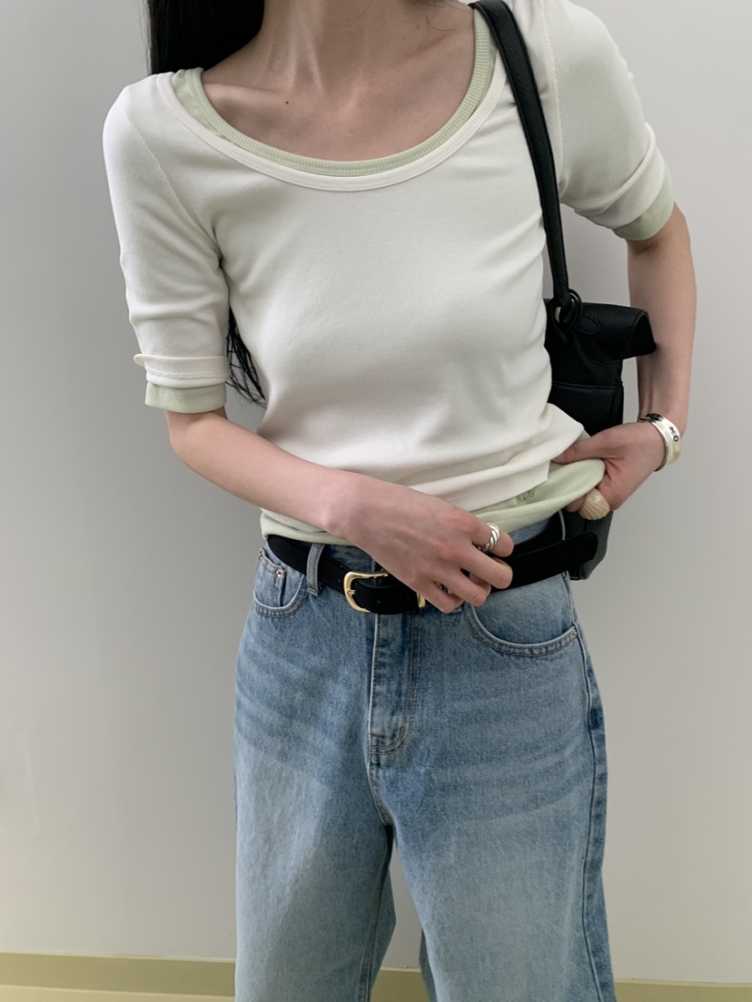 MOVENNE韓國直郵女士新款真品休閑時尚熱賣26春夏職業T恤MOVENNET恤