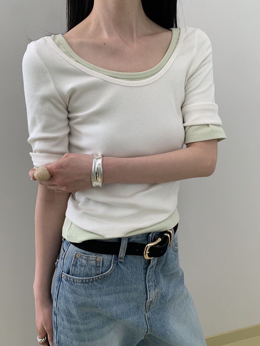 MOVENNE韓國直郵女士新款真品休閑時尚熱賣26春夏職業T恤MOVENNET恤