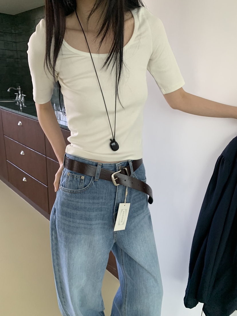 MOVENNE韓國直郵女士新款真品休閑時尚熱賣26春夏職業T恤MOVENNET恤