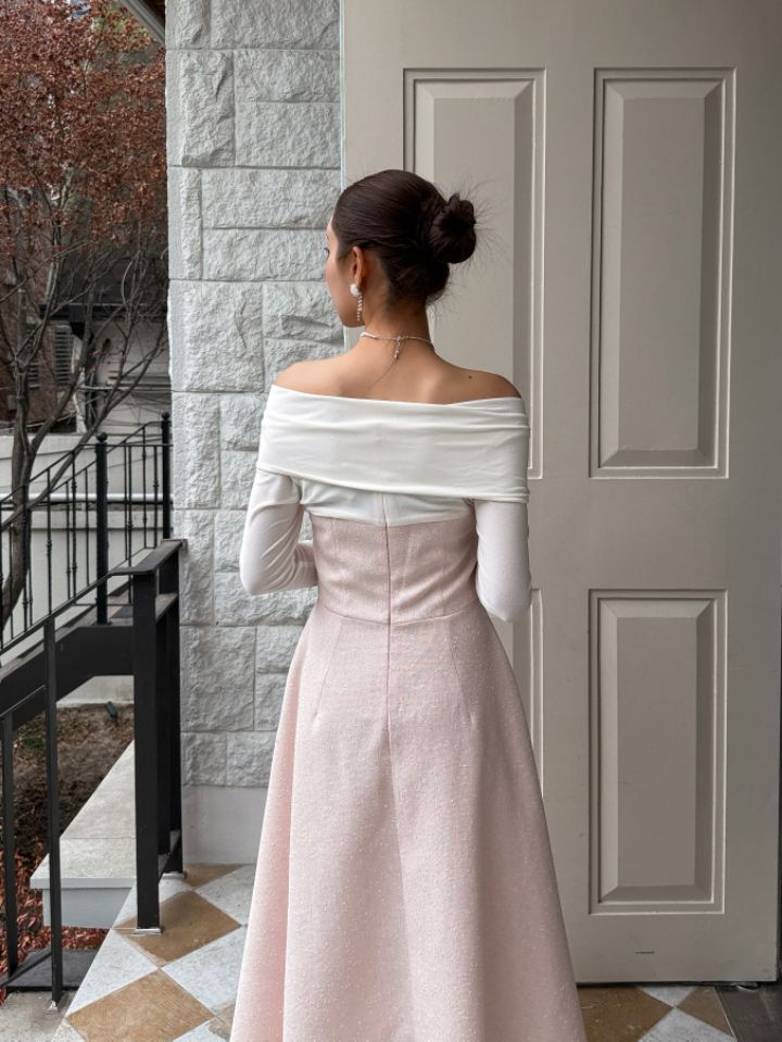 CATS韓國直郵女士新款推薦時尚職業休閑熱賣人氣連衣裙露肩CAT.S連衣裙