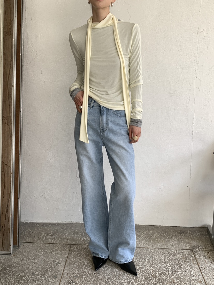 MOVENNE東大門直郵女裝新品推薦時尚26春夏人氣長袖T恤絲綢MOVENNE長袖T恤