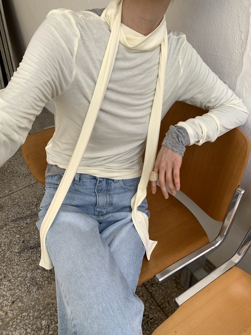 MOVENNE東大門直郵女裝新品推薦時尚26春夏人氣長袖T恤絲綢MOVENNE長袖T恤