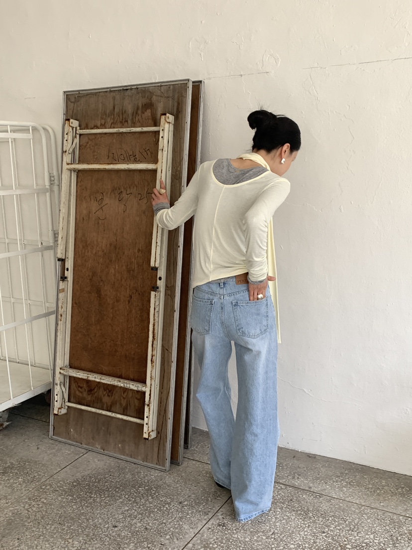 MOVENNE東大門直郵女裝新品推薦時尚26春夏人氣長袖T恤絲綢MOVENNE長袖T恤