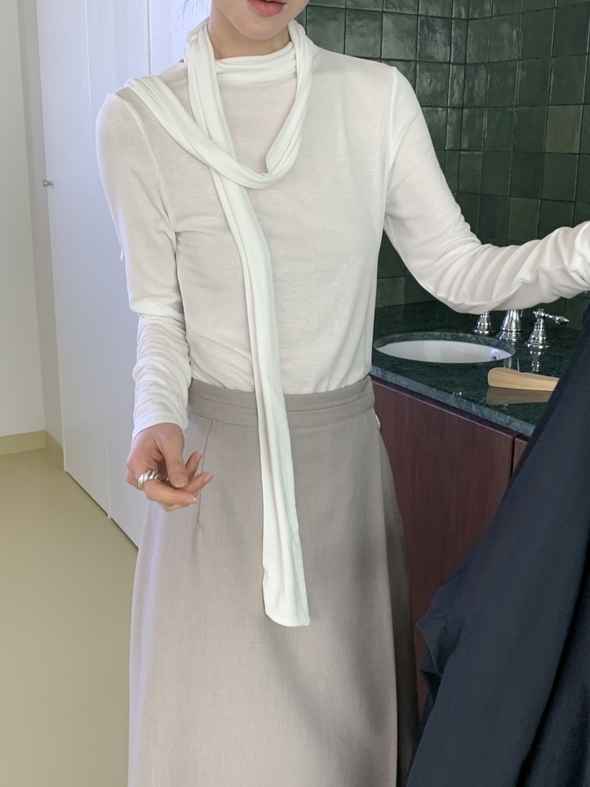 MOVENNE東大門直郵女裝新品推薦時尚26春夏人氣長袖T恤絲綢MOVENNE長袖T恤