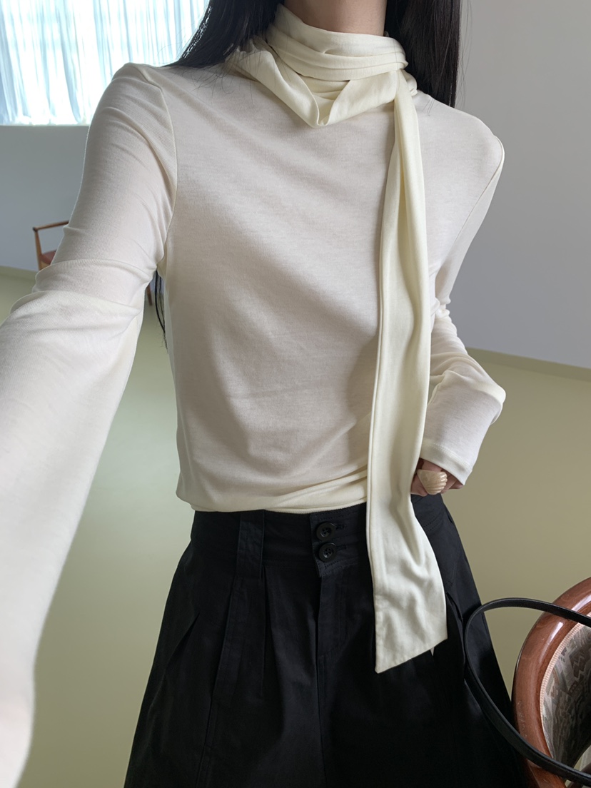 MOVENNE東大門直郵女裝新品推薦時尚26春夏人氣長袖T恤絲綢MOVENNE長袖T恤