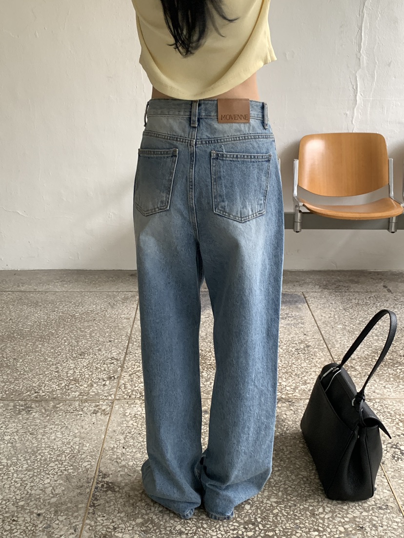 MOVENNE東大門實拍女裝新款熱賣休閑真品26春夏時尚牛仔褲MOVENNE牛仔褲