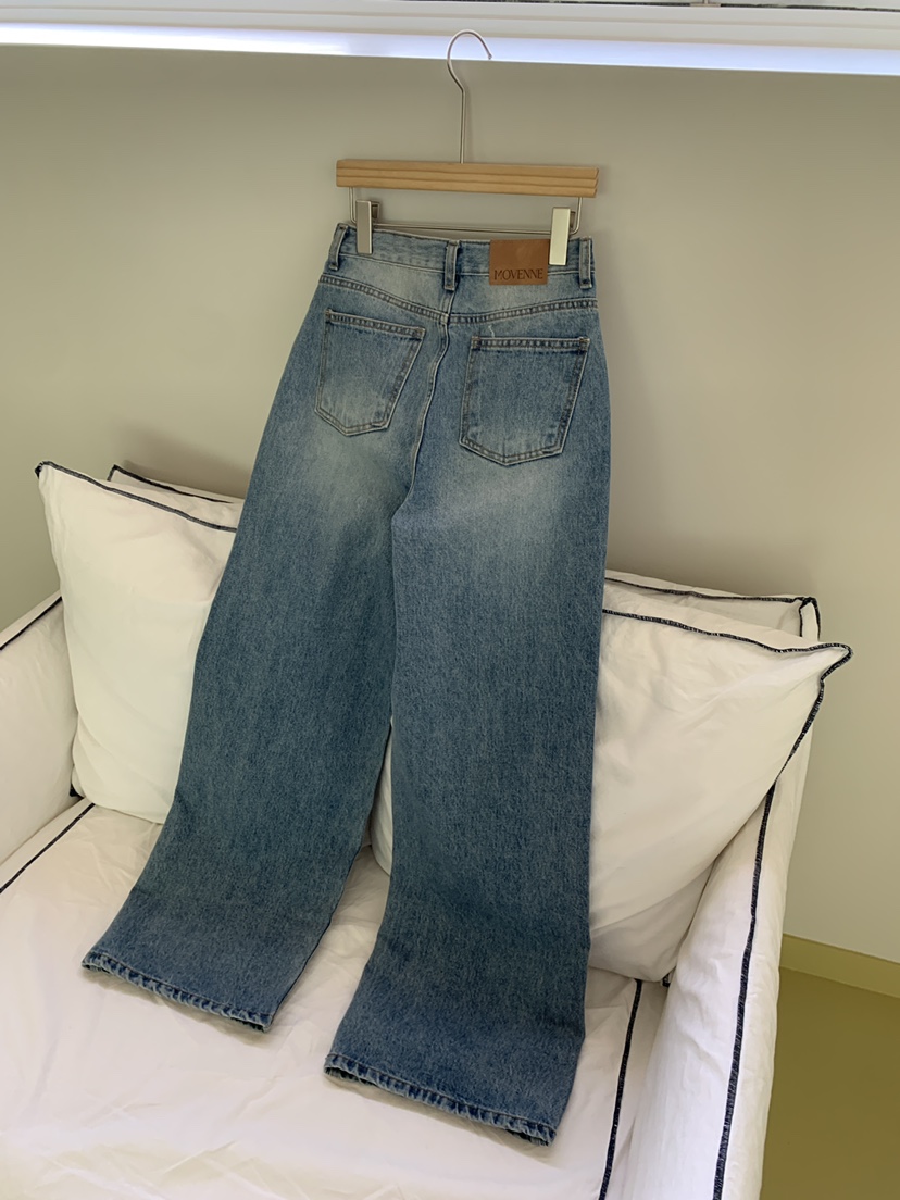 MOVENNE東大門實拍女裝新款熱賣休閑真品26春夏時尚牛仔褲MOVENNE牛仔褲