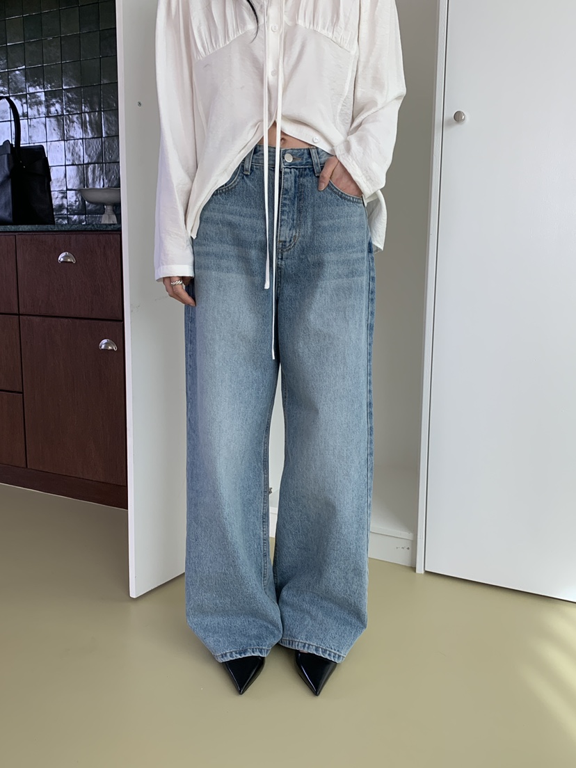 MOVENNE東大門實拍女裝新款熱賣休閑真品26春夏時尚牛仔褲MOVENNE牛仔褲