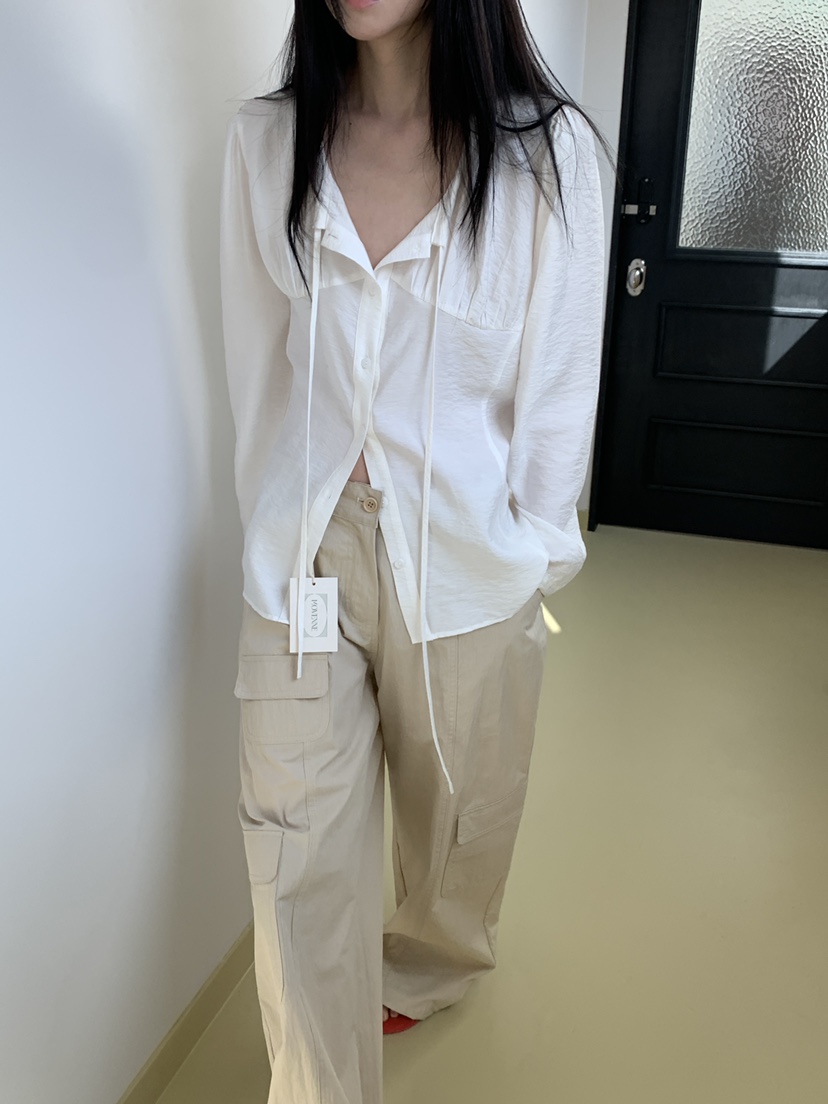 MOVENNE韓國直郵女裝新款熱賣時尚休閑26春夏人氣襯衫蕾絲衫MOVENNE襯衫/蕾絲衫