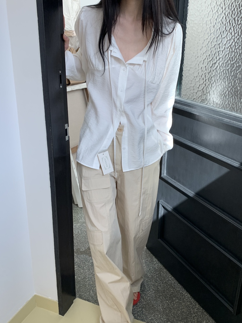 MOVENNE韓國直郵女裝新款熱賣時尚休閑26春夏人氣襯衫蕾絲衫MOVENNE襯衫/蕾絲衫