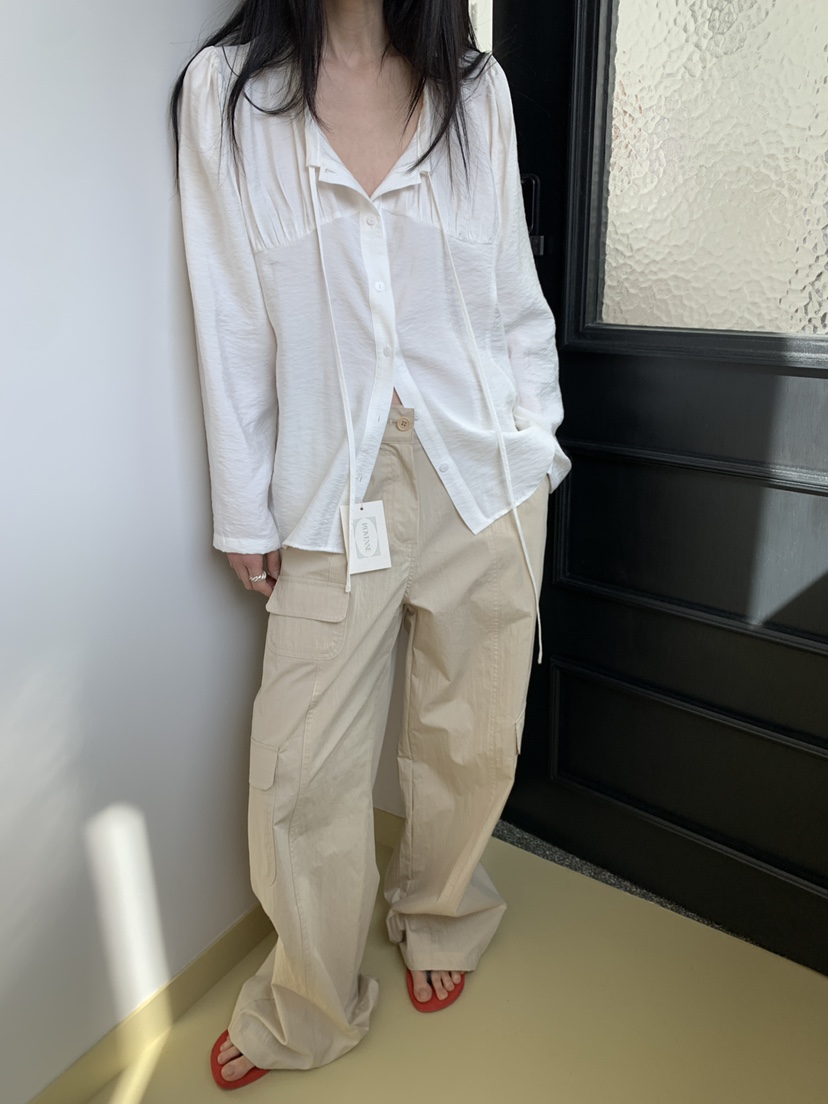 MOVENNE韓國直郵女裝新款熱賣時尚休閑26春夏人氣襯衫蕾絲衫MOVENNE襯衫/蕾絲衫