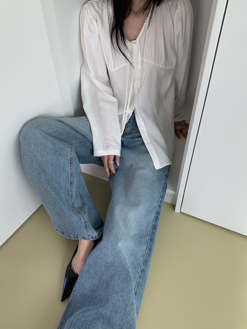 MOVENNE韓國直郵女裝新款熱賣時尚休閑26春夏人氣襯衫蕾絲衫MOVENNE襯衫/蕾絲衫