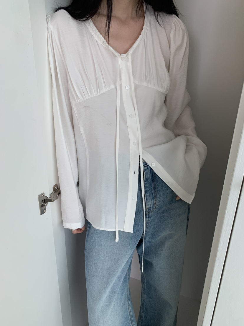 MOVENNE韓國直郵女裝新款熱賣時尚休閑26春夏人氣襯衫蕾絲衫MOVENNE襯衫/蕾絲衫