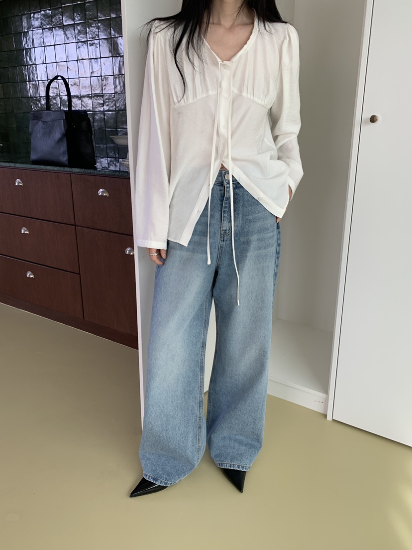 MOVENNE韓國直郵女裝新款熱賣時尚休閑26春夏人氣襯衫蕾絲衫MOVENNE襯衫/蕾絲衫