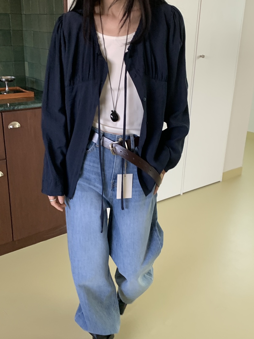 MOVENNE韓國直郵女裝新款熱賣時尚休閑26春夏人氣襯衫蕾絲衫MOVENNE襯衫/蕾絲衫