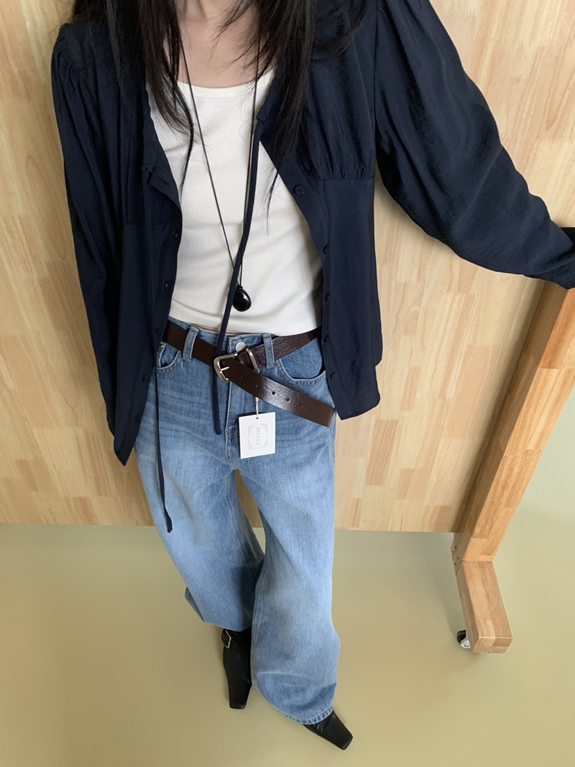 MOVENNE韓國直郵女裝新款熱賣時尚休閑26春夏人氣襯衫蕾絲衫MOVENNE襯衫/蕾絲衫