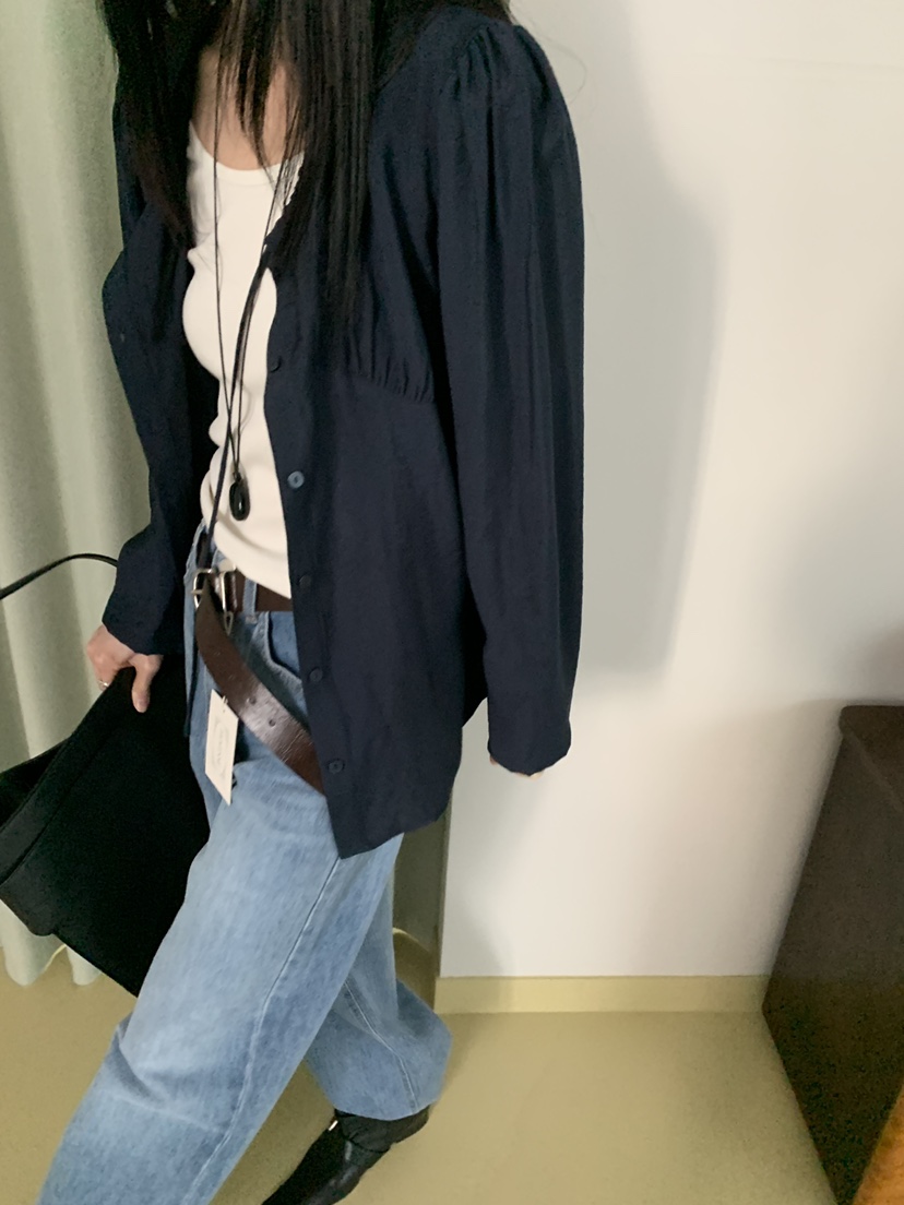 MOVENNE韓國直郵女裝新款熱賣時尚休閑26春夏人氣襯衫蕾絲衫MOVENNE襯衫/蕾絲衫