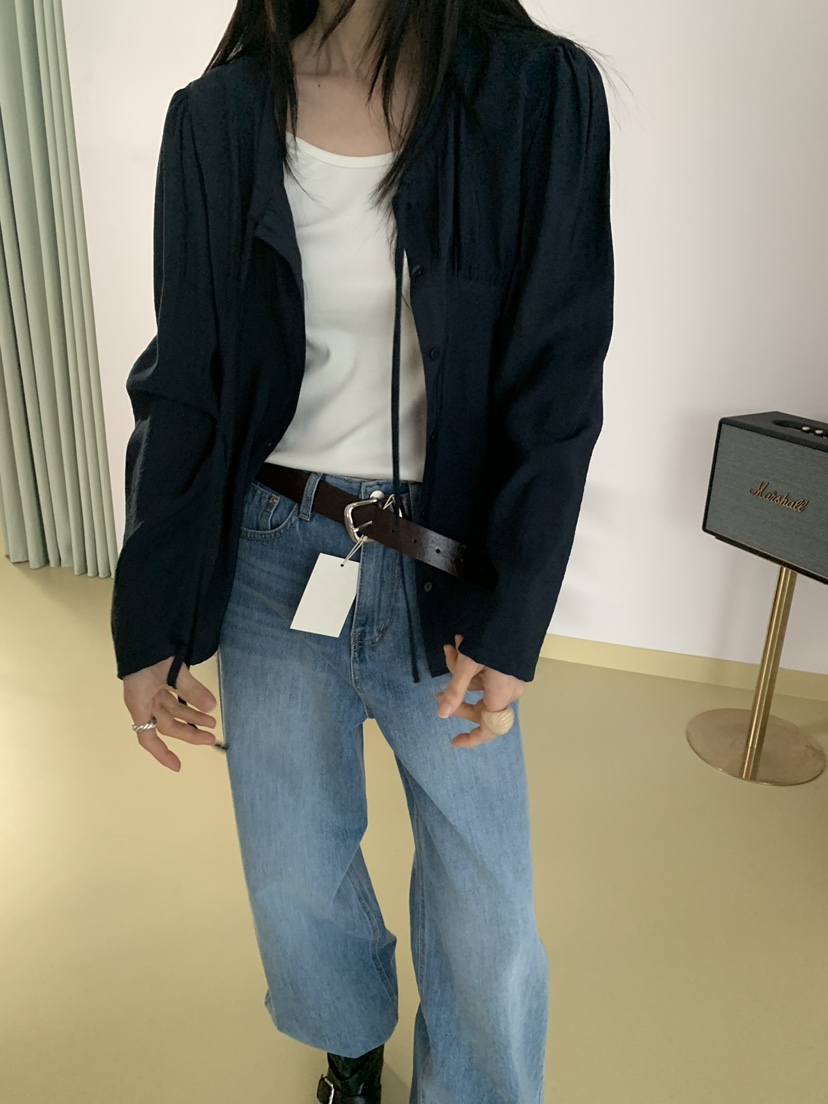 MOVENNE韓國直郵女裝新款熱賣時尚休閑26春夏人氣襯衫蕾絲衫MOVENNE襯衫/蕾絲衫