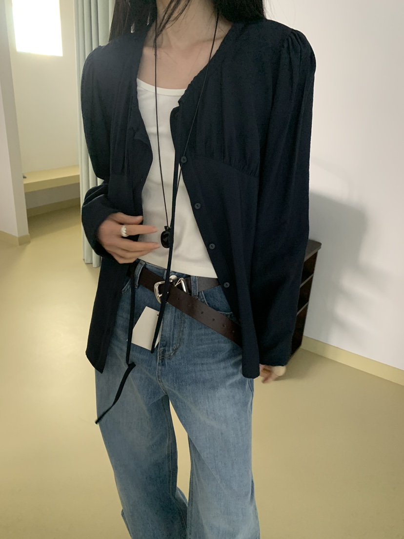 MOVENNE韓國直郵女裝新款熱賣時尚休閑26春夏人氣襯衫蕾絲衫MOVENNE襯衫/蕾絲衫