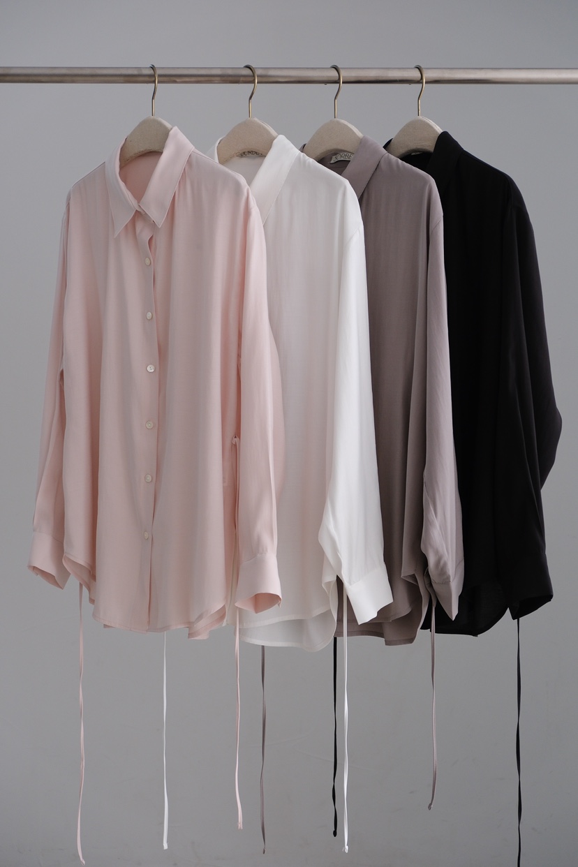 SORBET/FLAT WHITE東大門代購女裝新款熱賣襯衫蕾絲衫含腰繩SORBET/FLAT WHITE襯衫/蕾絲衫