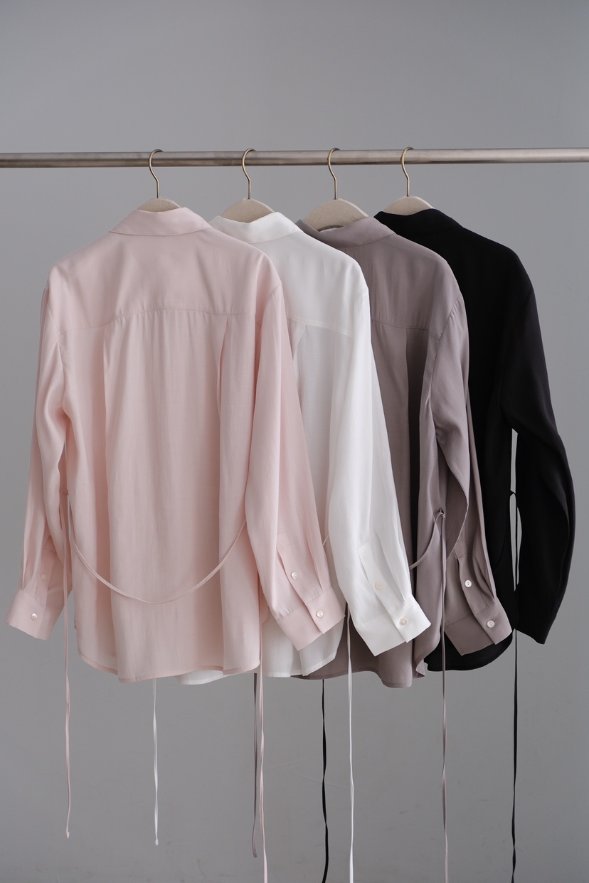 SORBET/FLAT WHITE東大門代購女裝新款熱賣襯衫蕾絲衫含腰繩SORBET/FLAT WHITE襯衫/蕾絲衫