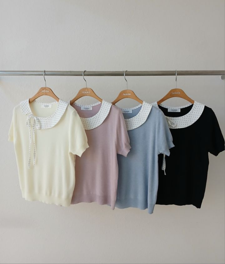 FEMME韓國代購女士新款26春夏熱賣時尚人氣真品休閑針織衫FEMME針織衫