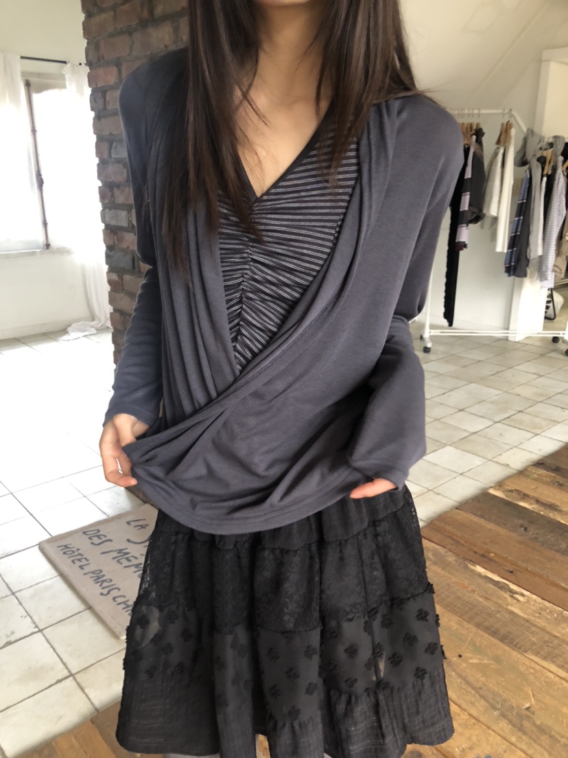 FLASH/I LOVE ME韓國直郵女士新款職業長袖T恤不含內搭FLASH/I LOVE ME長袖T恤