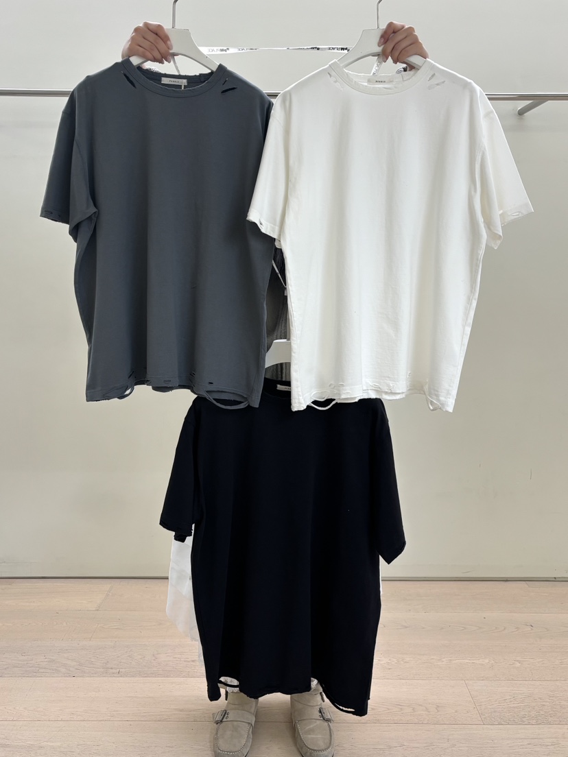 PEBBLE東大門代購女士新款人氣26春夏職業時尚推薦T恤復古PEBBLET恤