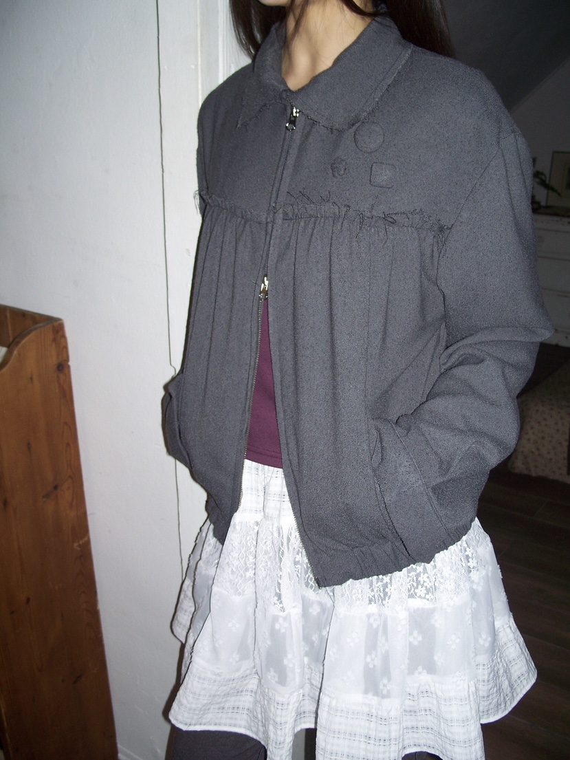 FLASH/I LOVE ME東大門直郵女裝新品推薦夾克粗花呢紐扣FLASH/I LOVE ME夾克