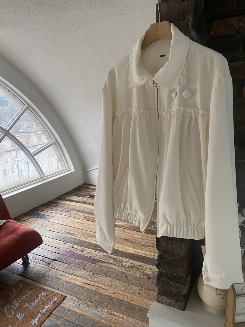 FLASH/I LOVE ME東大門直郵女裝新品推薦夾克粗花呢紐扣FLASH/I LOVE ME夾克