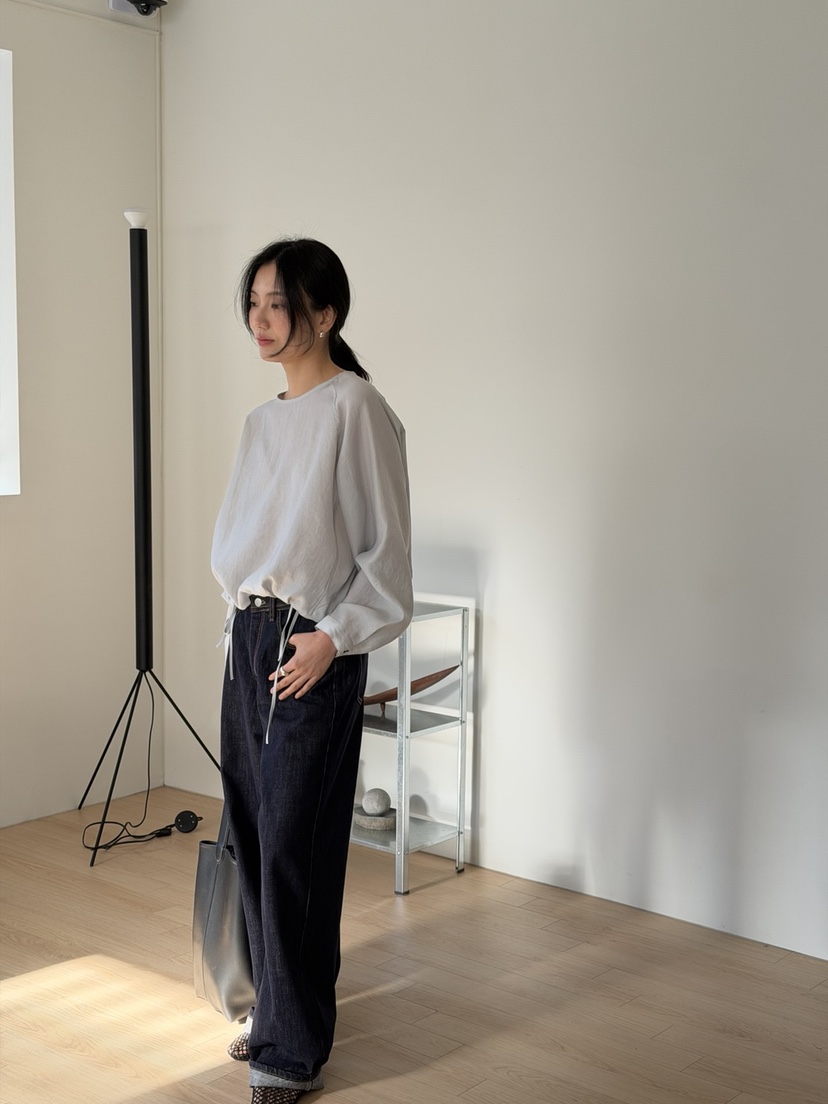 AMY GRACE-A韓國直郵女裝新品休閑職業26春夏牛仔褲不褪色AMY GRACE-A牛仔褲