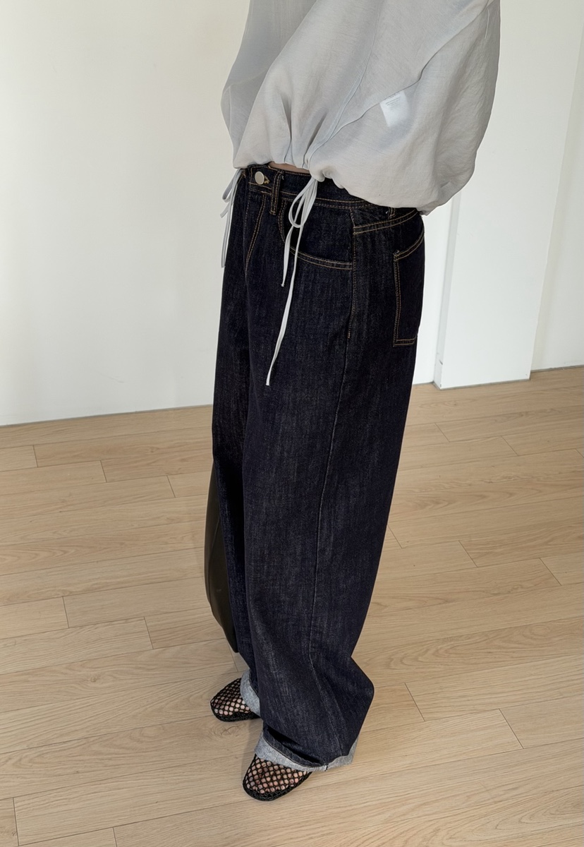 AMY GRACE-A韓國直郵女裝新品休閑職業26春夏牛仔褲不褪色AMY GRACE-A牛仔褲