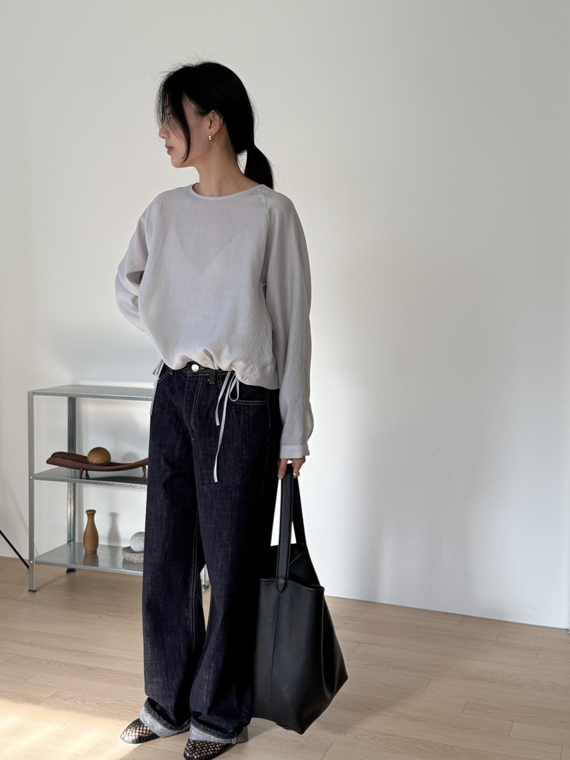 AMY GRACE-A韓國直郵女裝新品休閑職業26春夏牛仔褲不褪色AMY GRACE-A牛仔褲