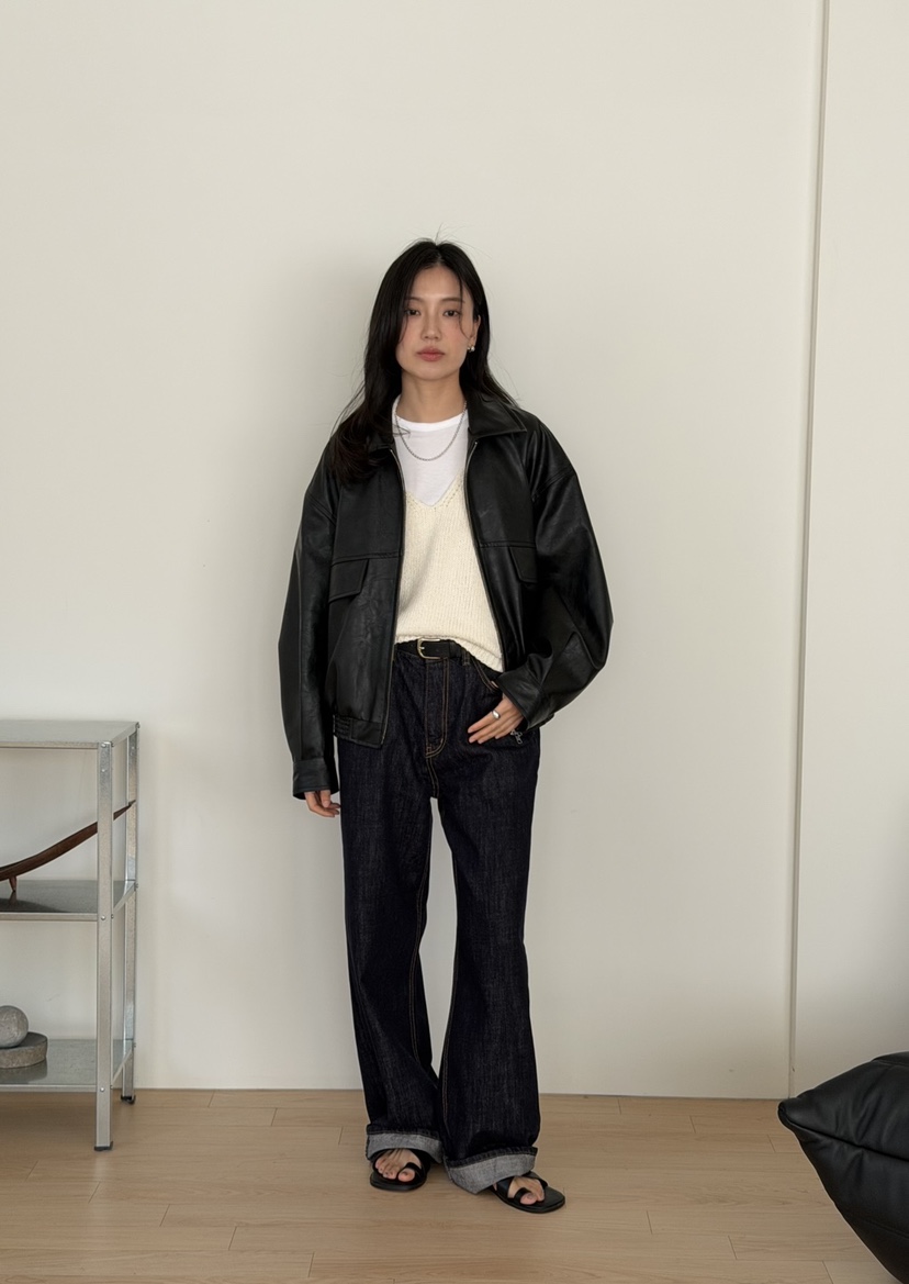 AMY GRACE-A韓國直郵女裝新品休閑職業26春夏牛仔褲不褪色AMY GRACE-A牛仔褲