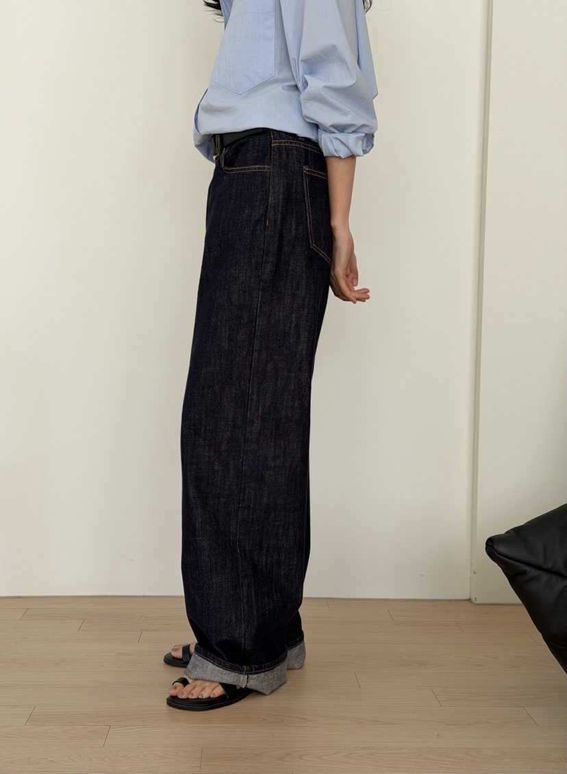 AMY GRACE-A韓國直郵女裝新品休閑職業26春夏牛仔褲不褪色AMY GRACE-A牛仔褲