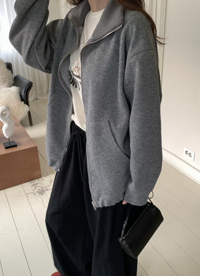 PEBBLE東大門直郵女士新款時尚26春夏職業休閑推薦夾克拉鏈PEBBLE夾克