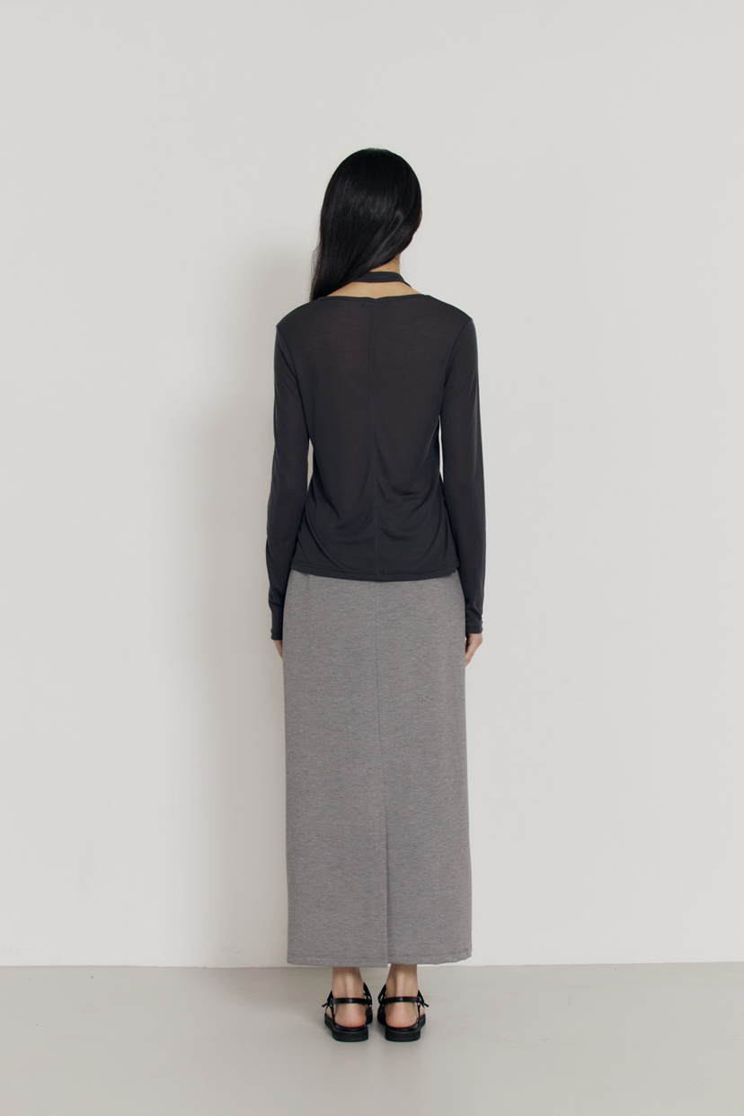 AMY GRACE-A東大門代購女士新品休閑熱賣長袖T恤假兩件AMY GRACE-A長袖T恤