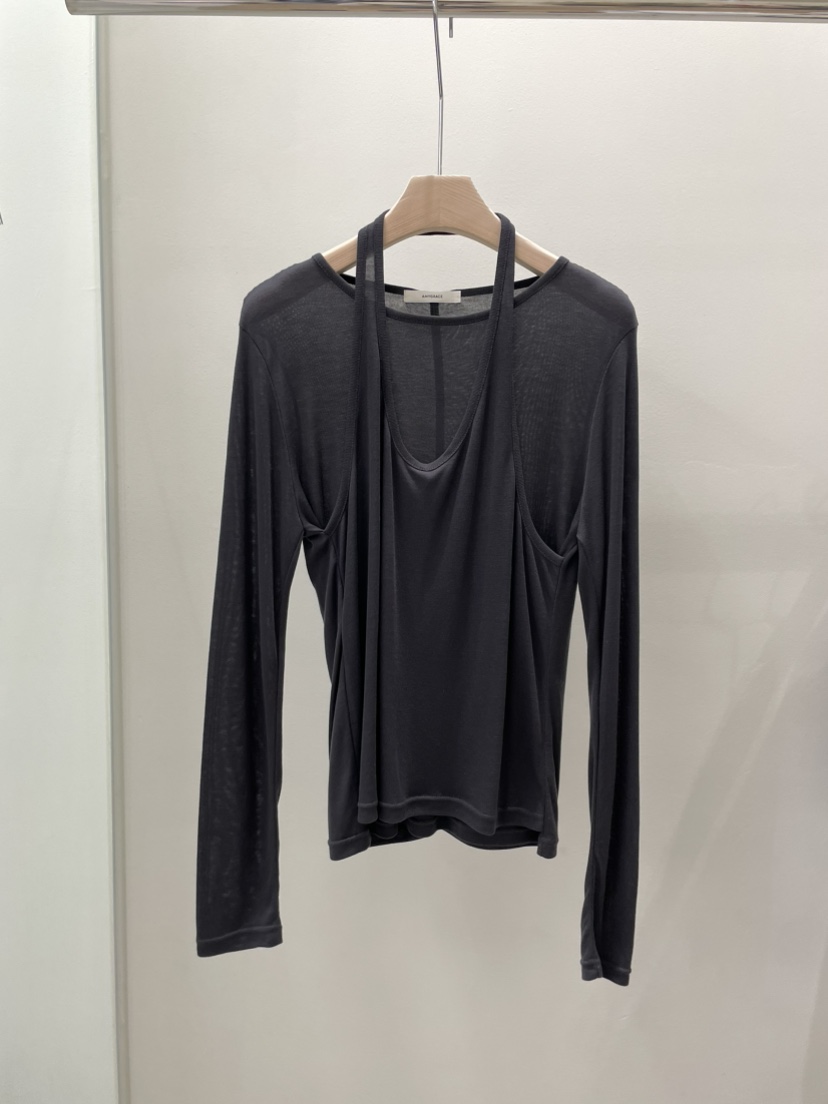 AMY GRACE-A東大門代購女士新品休閑熱賣長袖T恤假兩件AMY GRACE-A長袖T恤圖色3