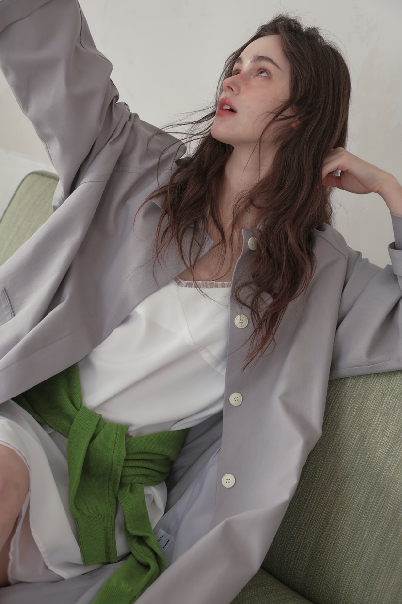 MURMUR韓國代購女士新品推薦職業人氣真品長款風衣含腰帶MURMUR長款風衣