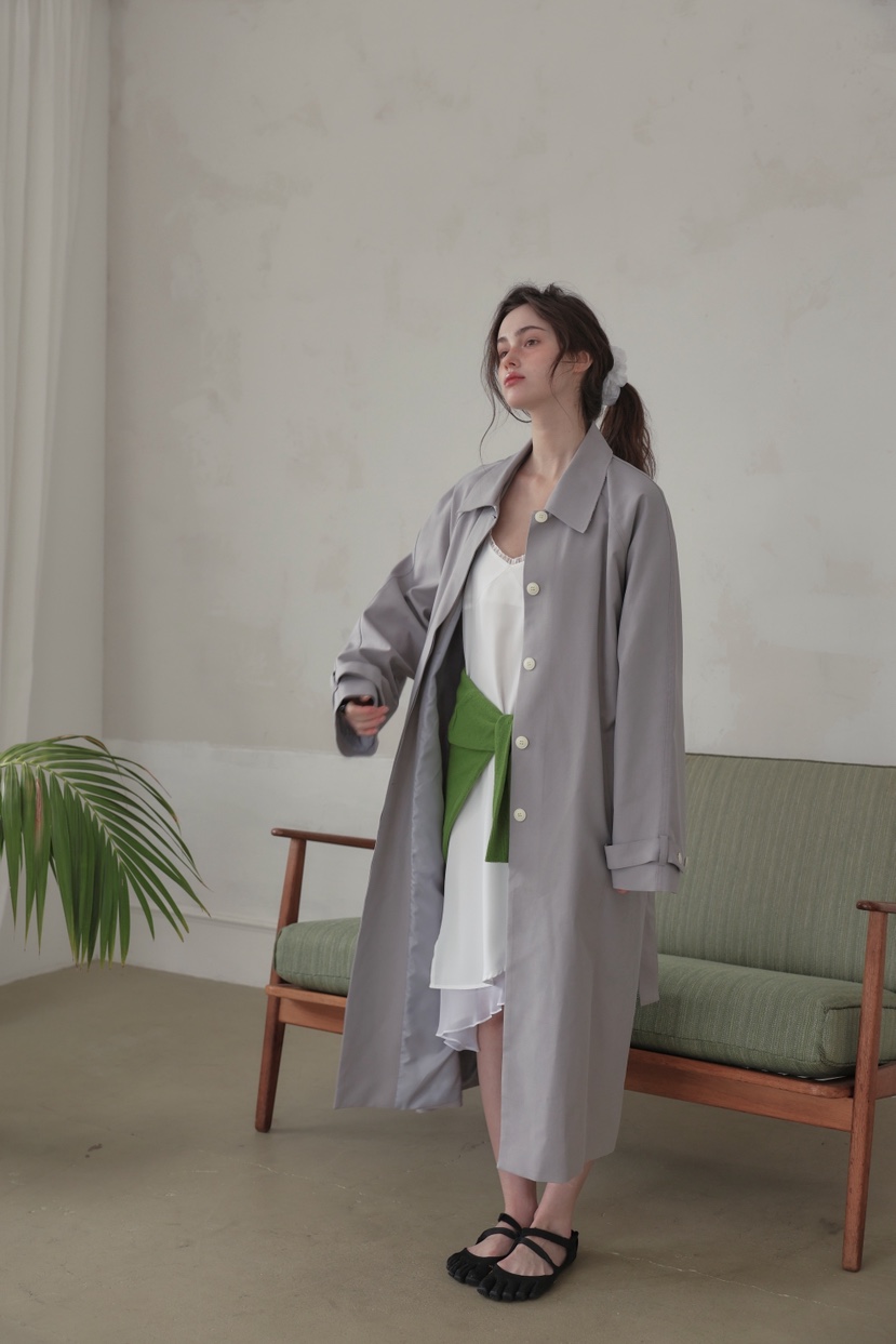 MURMUR韓國代購女士新品推薦職業人氣真品長款風衣含腰帶MURMUR長款風衣