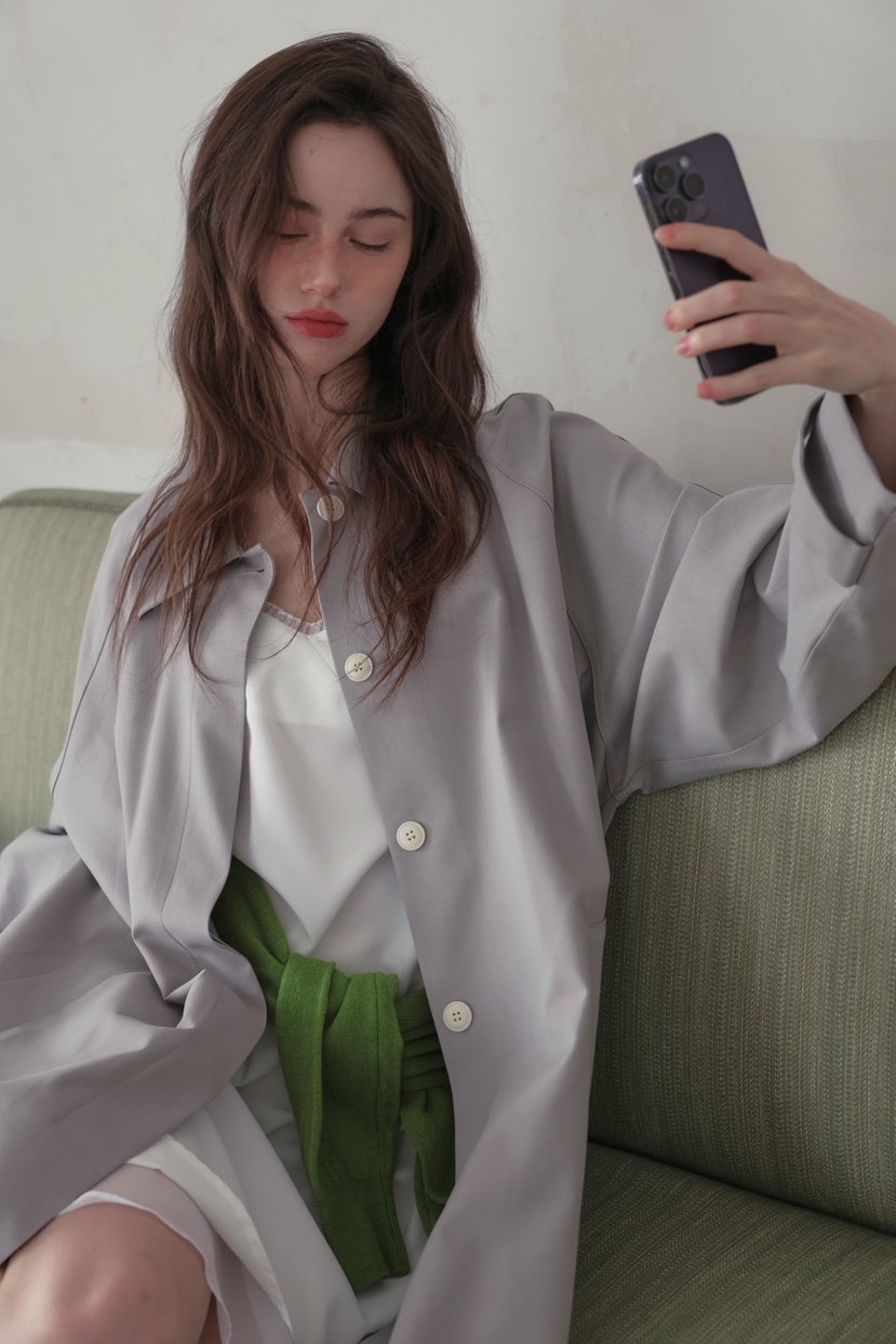 MURMUR韓國代購女士新品推薦職業人氣真品長款風衣含腰帶MURMUR長款風衣