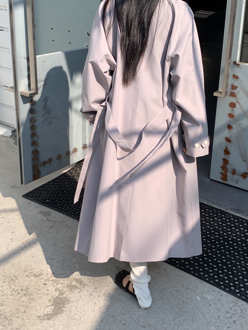 MURMUR韓國代購女士新品推薦職業人氣真品長款風衣含腰帶MURMUR長款風衣