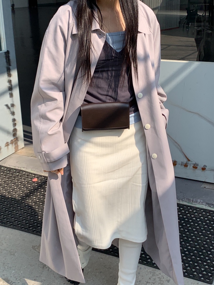 MURMUR韓國代購女士新品推薦職業人氣真品長款風衣含腰帶MURMUR長款風衣