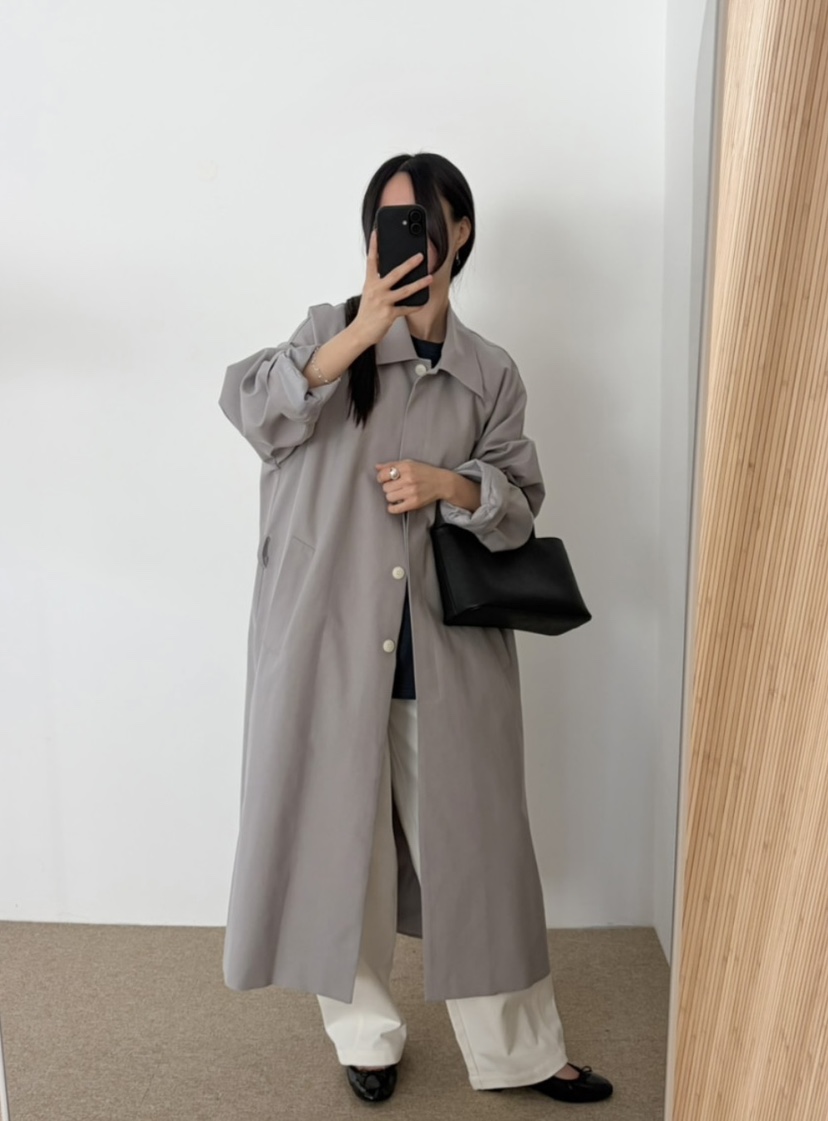 MURMUR韓國代購女士新品推薦職業人氣真品長款風衣含腰帶MURMUR長款風衣